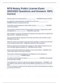 NYS Notary Public License Exam 2022&sol;2023 Questions and Answers 100&percnt; Correct 