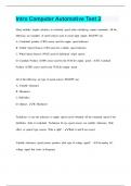 Intro Computer Automotive Test 2 &vert; 100 Questions with 100&percnt; Correct Answers &vert; Verified &vert; 25 Pages