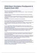 OSHA Basic Orientation Plus(Spanish & English) Exam 2023