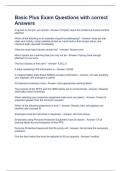 Basic Plus Exam Questions with correct Answers