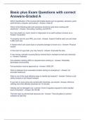 Basic plus Exam Questions with correct Answers-Graded A