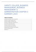 IIE Varsity College Business Management and Administration ICE Task 3 Chapter 3 Summary