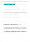 NCRT Practice Test &vert; 40 Questions with 100&percnt; Correct Answers &vert; Verified