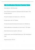 MA Certification Review Practice Tests &vert; 200 Questions with 100&percnt; Correct Answers &vert; Verified &vert; 25 Pages