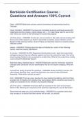 Barbicide Certification Exam 2023-2024 PACKAGE DEAL with COMPLETE SOLUTIONS