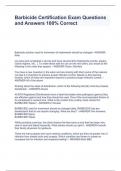 Barbicide Certification Exam Questions and Answers 100&percnt; Correct