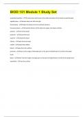 BIOD 151 Module 1 Study Set&vert; Questions With 100 &percnt; Correct Answers &vert; Verified