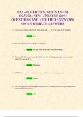 EPA 608 CERTIFICATION EXAM 2023/2024 NEW UPDATE!! (200+ QUESTIONS AND VERIFIED ANSWERS) 100% CORRECT ANSWERS