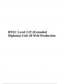BTEC Level 3 IT Unit-28 Web Production (Extended Diploma) 