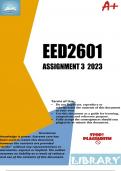 EED2601 Assignment 3 (COMPLETE ANSWERS) 2023 - DUE 2 August 2023