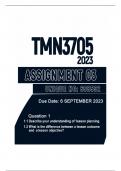 TMN3705 ASSIGNMENT 03  2023