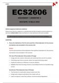 ECS2606 Assignment 1 (Complete Answers) Semester 1 - Due: 14 March 2024