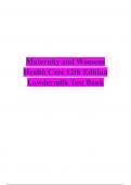 Maternity and Womens Health Care 12th Edition Lowdermilk Test Bank