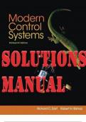SOLUTIONS MANUAL for Modern Control Systems 13th Edition by Richard C. Dorf; Robert H. Bishop. All 13 Chapters.
