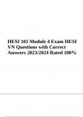 HESI 101 Module 4 Exam-HESI VN | Questions with Correct and Verified Answers Latest Rated 100%