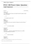PSYC 300 Week 2 Quiz &ndash; Question And Answers