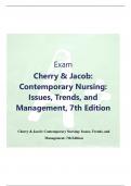 Exam Cherry & Jacob&colon; Contemporary Nursing&colon; Issues&comma; Trends&comma; and Management&comma; 7th Edition