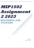 MIP1502 Assignment 2 2023