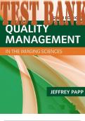 TEST BANK for Quality Management in the Imaging Sciences 6th Edition by Jeffrey Papp&period;