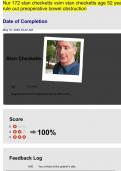 Nur 172 stan checketts vsim stan checketts age 52 years diagnosis rule out preoperative bowel obstruction : score 100%