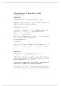 Examen Resuelto EVAU Andalucía Matemáticas II 2023.