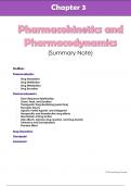 Chapter 3: Pharmacokinetics and Pharmacodynamics Summary