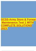 GCSS-Army Store & ForwardMaintenance Test 1 WITH COMPLETE SOLUTIONS 2023&period;