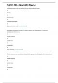 NURS 3165 final &lpar;205 Q&A&rpar;