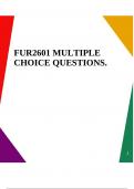 FUR2601 MULTIPLE CHOICE QUESTIONS.