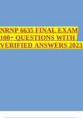 NRNP 6635 FINAL EXAM 200+ QUESTIONS WITH VERIFIED ANSWERS 2023.