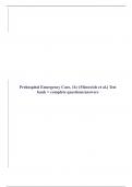 Prehospital Emergency Care, 11e (Mistovich et al.) Test bank > complete questions/answers 