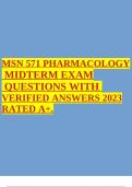 MSN 571 PHARMACOLOGY MIDTERM EXAM QUESTIONS WITH VERIFIED ANSWERS 2023 RATED A&plus;&period;