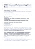 NR 507 FINAL Advanced pathophysiology  EXAM QUESTIONS AND CORRECT ANSWERS 100&percnt; VERIFIED A  GRADED COMBINED PACKAGE DEAL