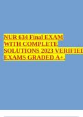 NUR 634 Final EXAM WITH COMPLETE SOLUTIONS 2023 VERIFIED EXAMS GRADED A+ grand canyon university.