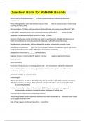 Sample Final Tests Questions and Answers ANCC - PMHNP 2022&sol;2023 tests compilation &vert;everything you need