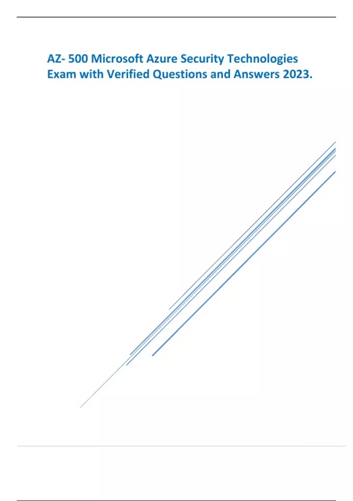 AZ- 500 Microsoft Azure Security Technologies Test with Verified ...