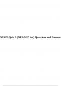 NU623 Quiz 2 (GRADED A+) Questions and Answers.