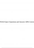 NU623 Quiz 4 Questions and Answers 100% Correct. 
