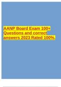 AANP Board Exam 100&plus; Questions and correct answers 2023 Rated 100&percnt;&period;