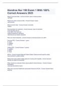 Hondros Nur 150 Exam 1 With 100% Correct Answers 2023