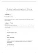 Shadow health uncomplicated delivery Nursing Capstone (International College of Health Sciences)