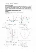 solving quadratic inequalities given a graph