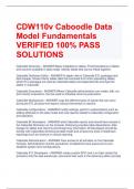 CDW110v Caboodle Data  Model Fundamentals VERIFIED 100% PASS  SOLUTIONS