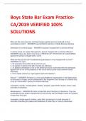 Boys State Bar Exam PracticeCA&sol;2019 VERIFIED 100&percnt;  SOLUTIONS