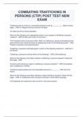 COMBATING TRAFFICKING IN PERSONS &lpar;CTIP&rpar; POST TEST NEW EXAM