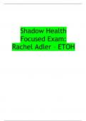 Shadow Health Focused Exam:  Rachel Adler – ETOH