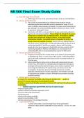 NR 566 Final Exam Study Guide / NR566 Final Exam Study Guide(New, 2022/2023)(V3): Advanced Pharmacology for Care of the Family : Chamberlain College of Nursing