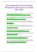 ATI Fundamentals Proctored Exam &vert; 100 Questions and Answers &vert; LATEST 2023 &sol; 202