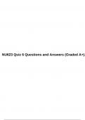 NU623 Quiz 6 Questions and Answers &lpar;Graded A&plus;&rpar;&period;