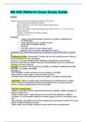 NR 566 Midterm Exam Study Guide / NR566 Midterm Exam Study Guide (V3)(New, 2022/2023): Advanced Pharmacology for Care of the Family : Chamberlain College of Nursing